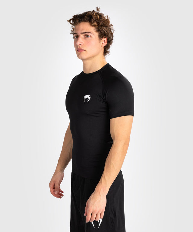 Rashguard Venum Contender Krótki Rękaw – Czarny/Biały – Rashguard