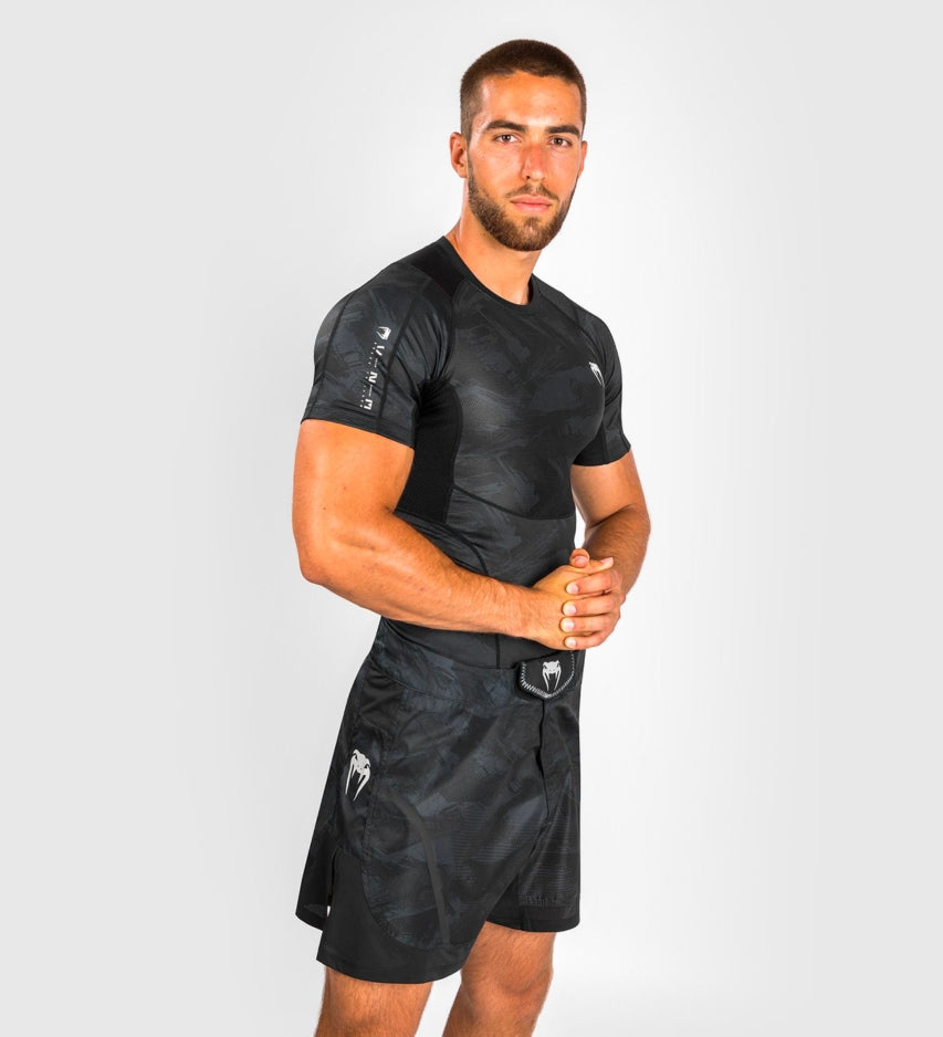 Venum Rashguard Electron 3.0 Korte Mouwen - Zwart - Rashguard