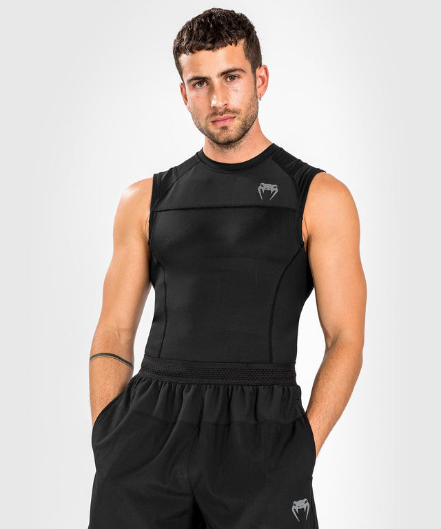 Venum Rashguard G-Fit Air Ärmellos – Schwarz/Schwarz – T-Shirt