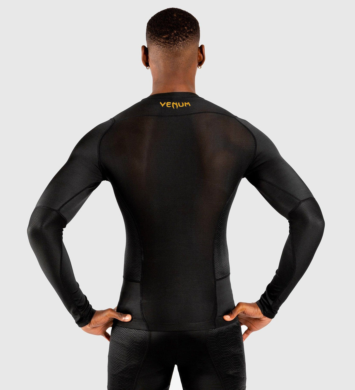 Venum Rashguard G-Fit Lange Mouwen - Zwart/Goud - T-Shirt