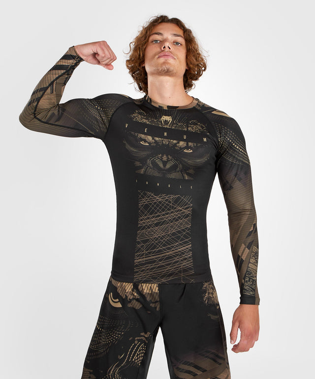 Rashguard Venum Gorilla Jungle Mâneci Lungi – Negru/Maro