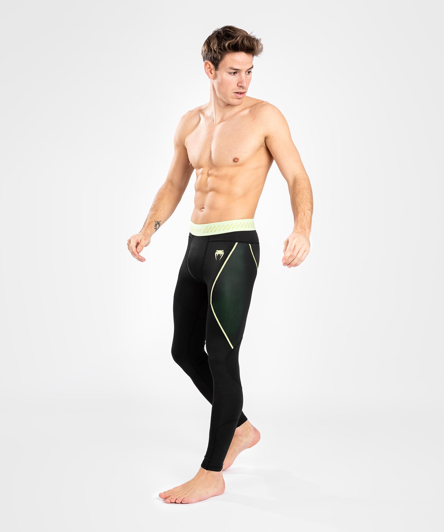 Venum Spats Fusion 2.0 - Zwart/Geel - Spats