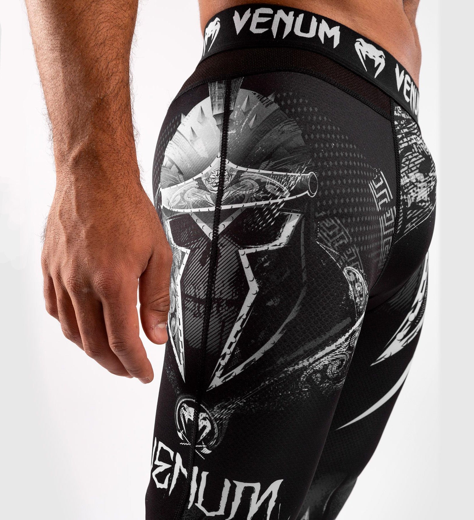 Venum Spats GLDTR 4.0 - Zwart/Grijs/Wit - Spats