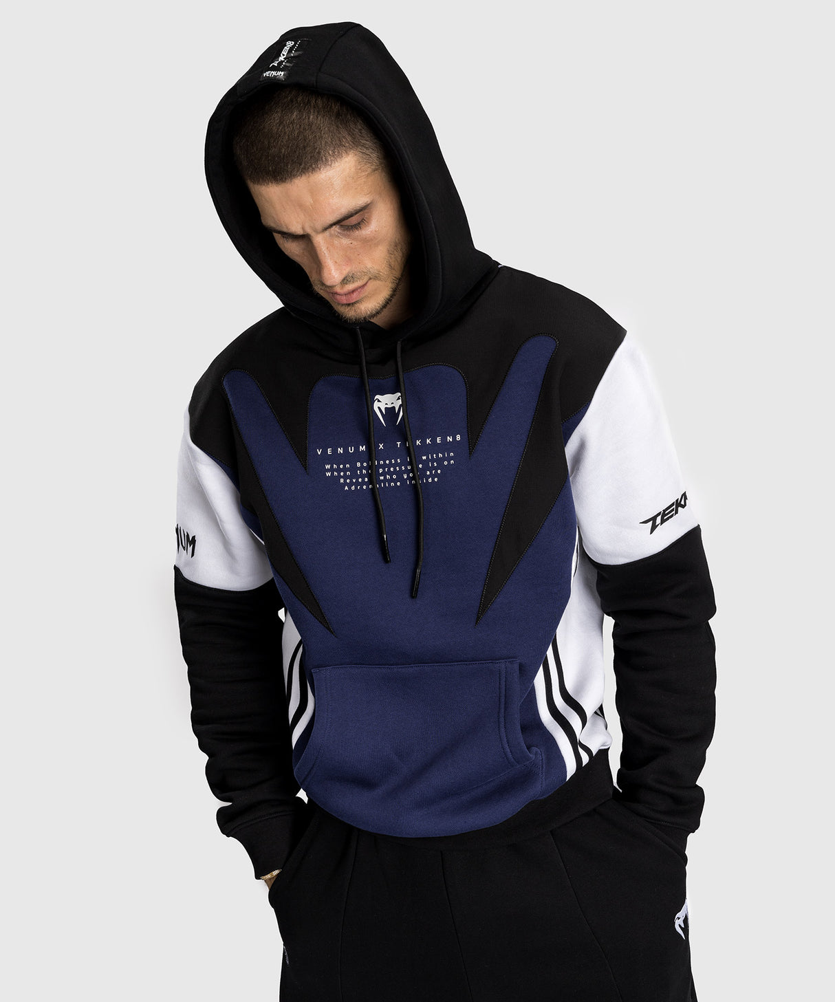 Venum X TEKKEN 8 Hoodie - Jin Kazama - Blauw/Zwart/Wit