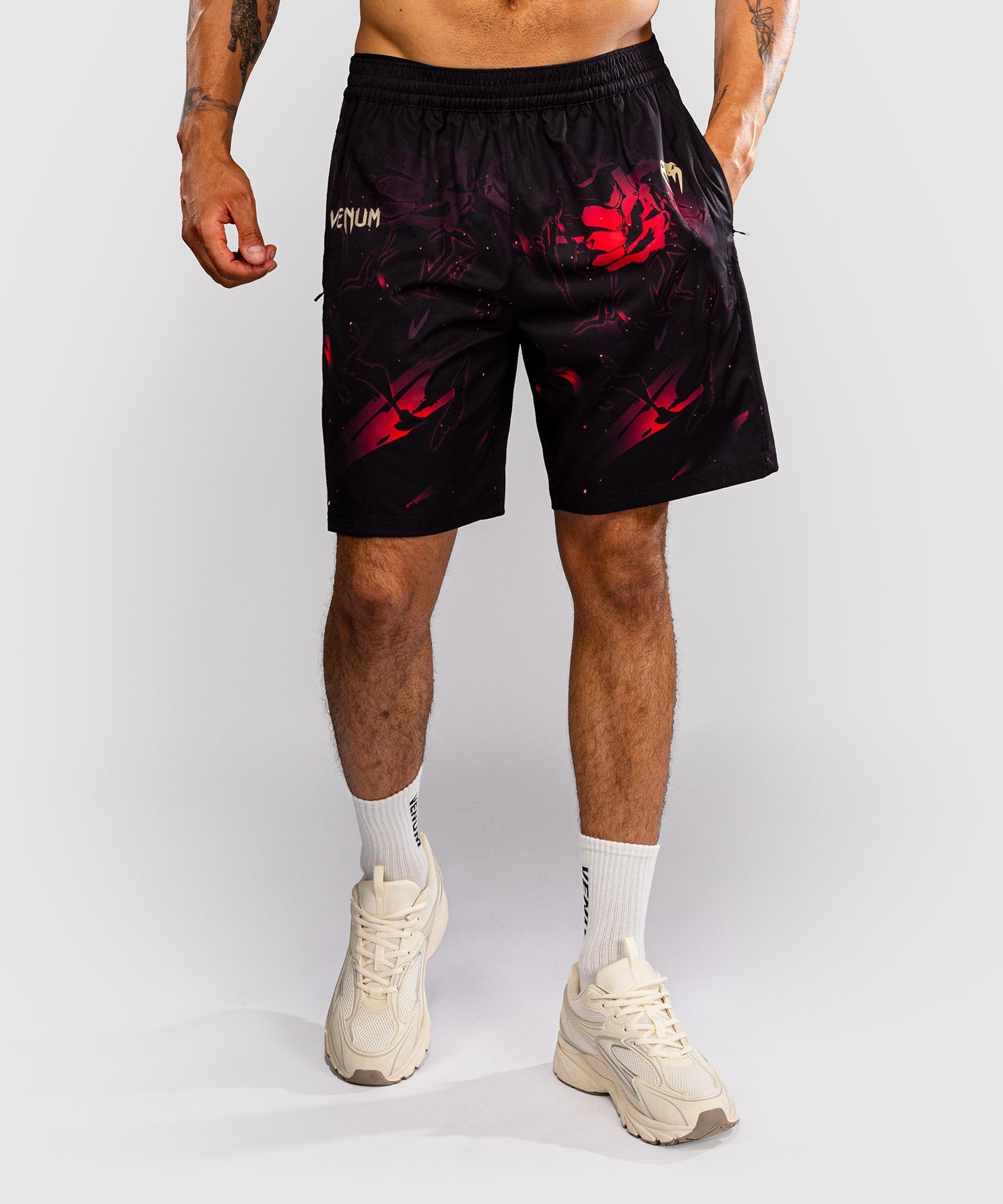 Venum Trainingsshorts x Jujutsu Kaisen Itadori - Zwart/Rood