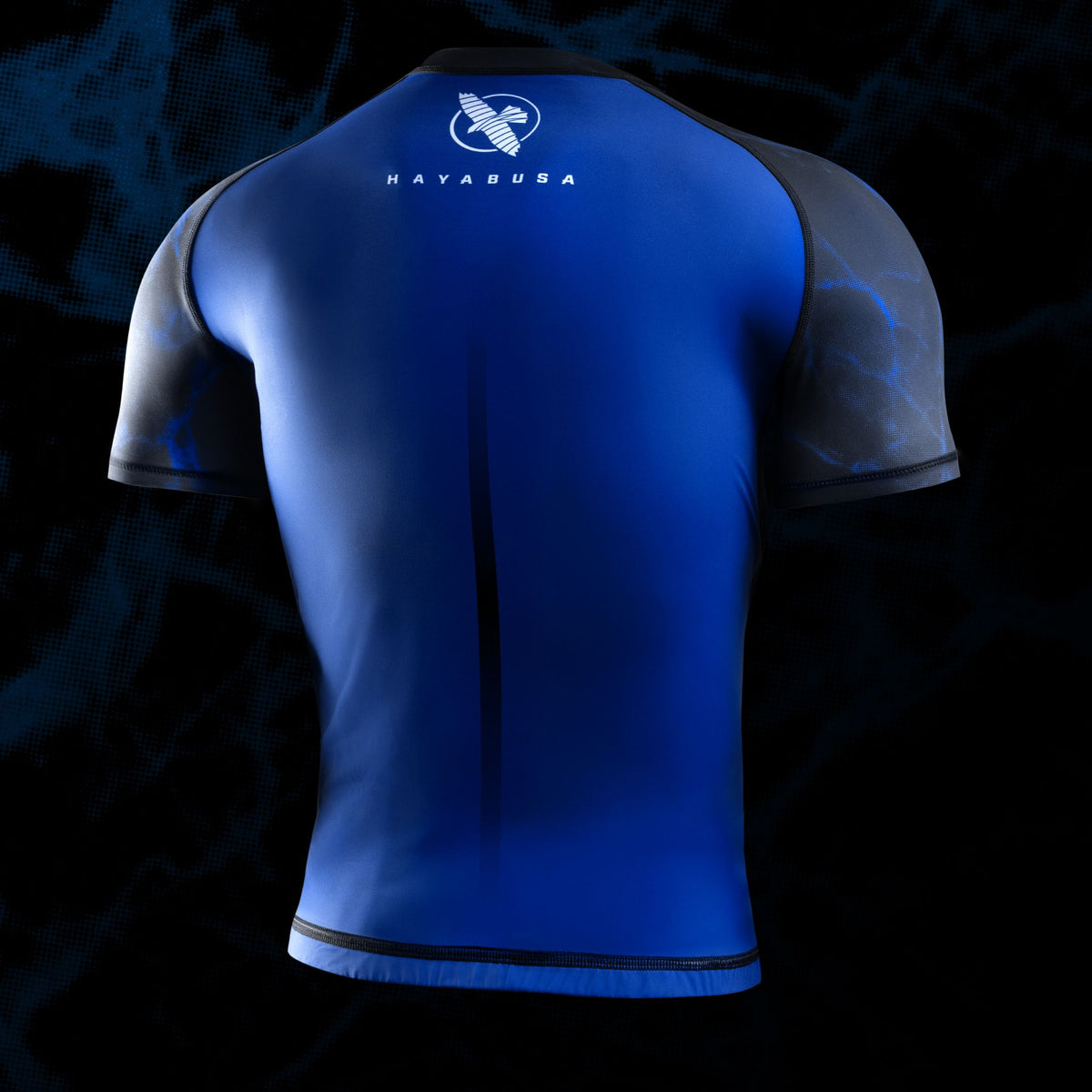 Hayabusa x UFC BJJ Rashguard Korte Mouwen - Zwart/Blauw