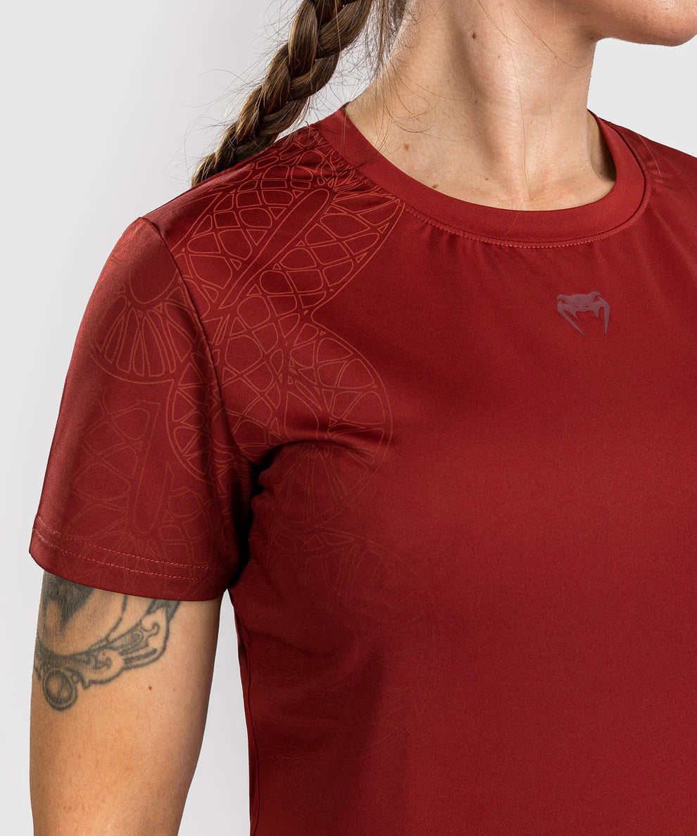 Venum Dames Dry Tech T-Shirt Serpenti - Burgundy