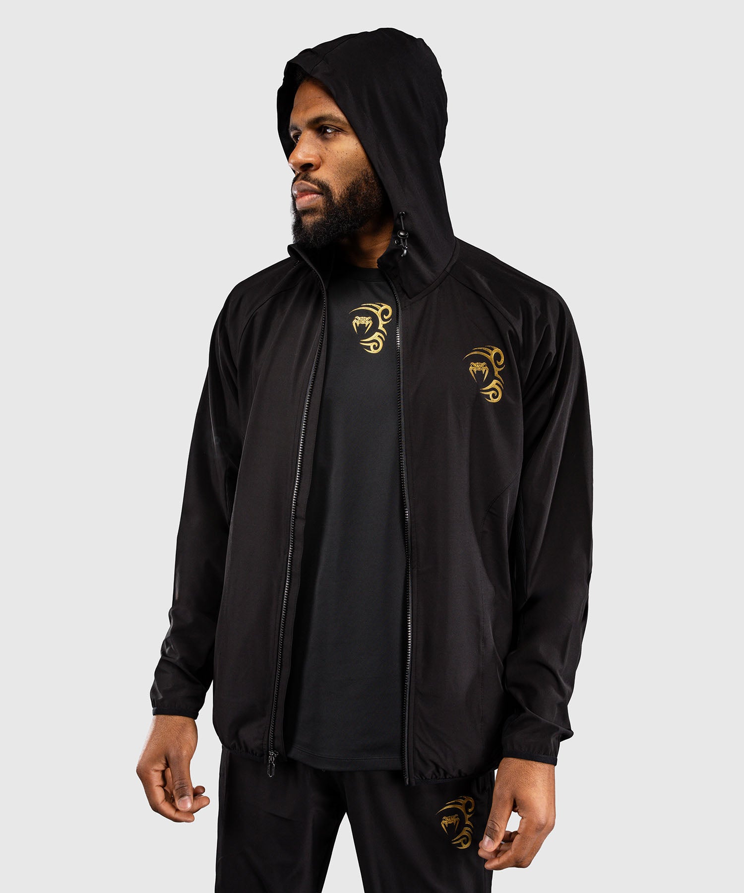 Chaqueta de entrenamiento Venum x Mike Tyson Tiger – Negro/Oro