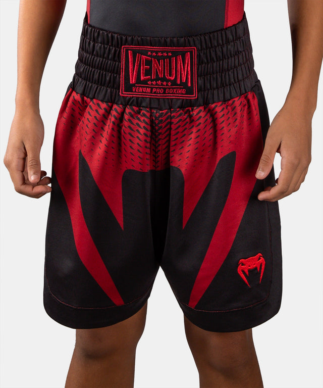 Boxerské trenky Venum Attack – Dětské – Černé/Červené