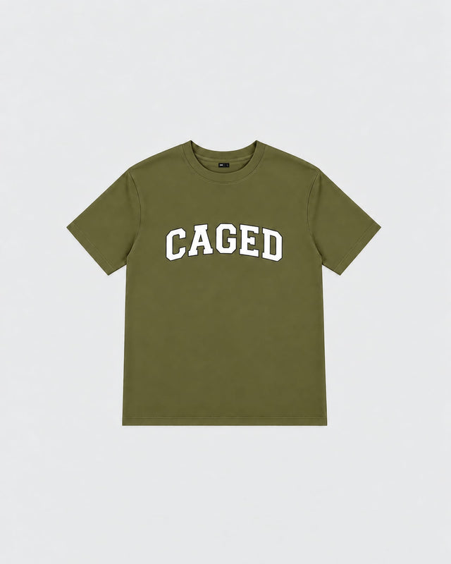 Caged T-Shirt Varsity - Kaki Groen