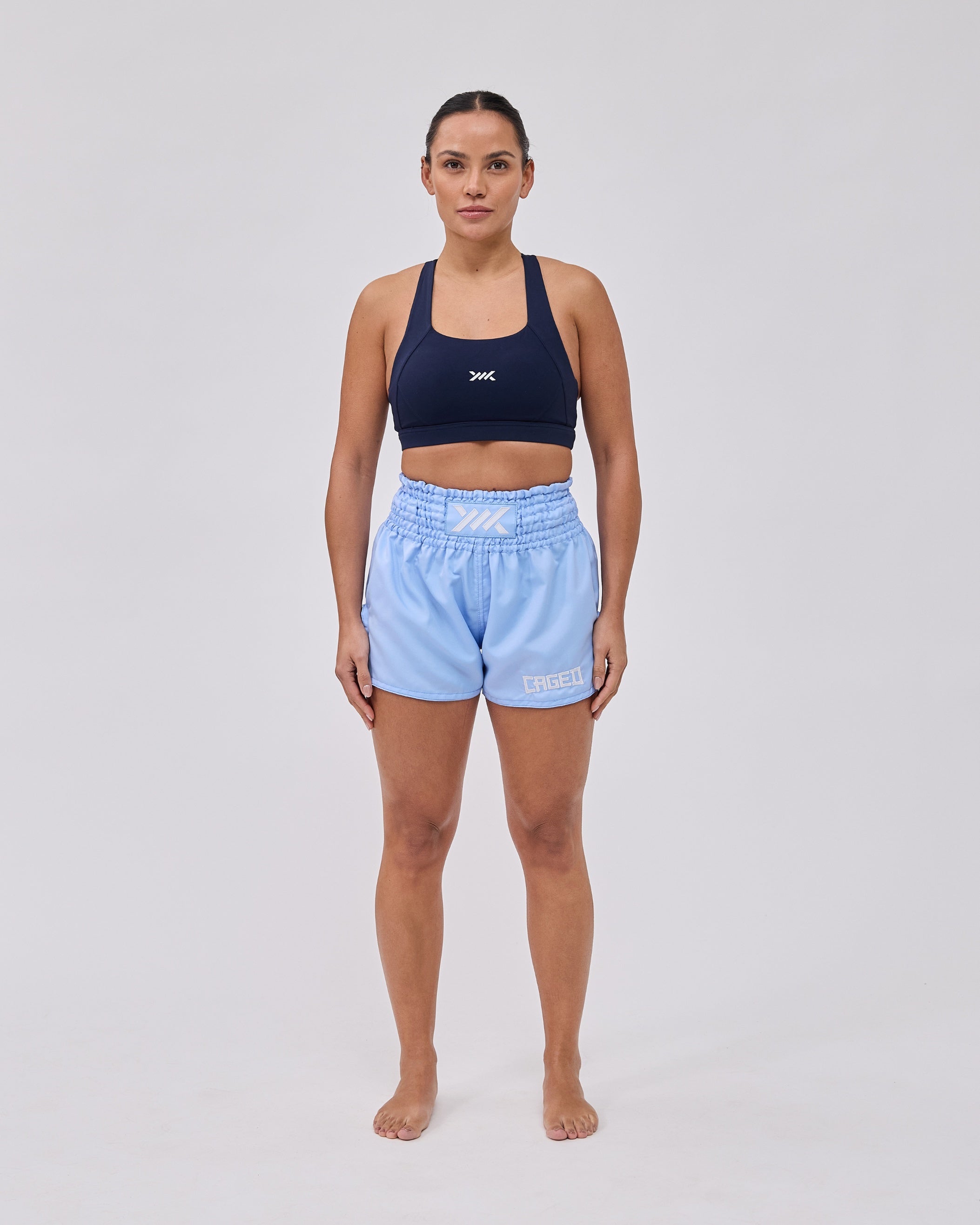 Caged Classic Muay Thai Shorts - Licht Blauw