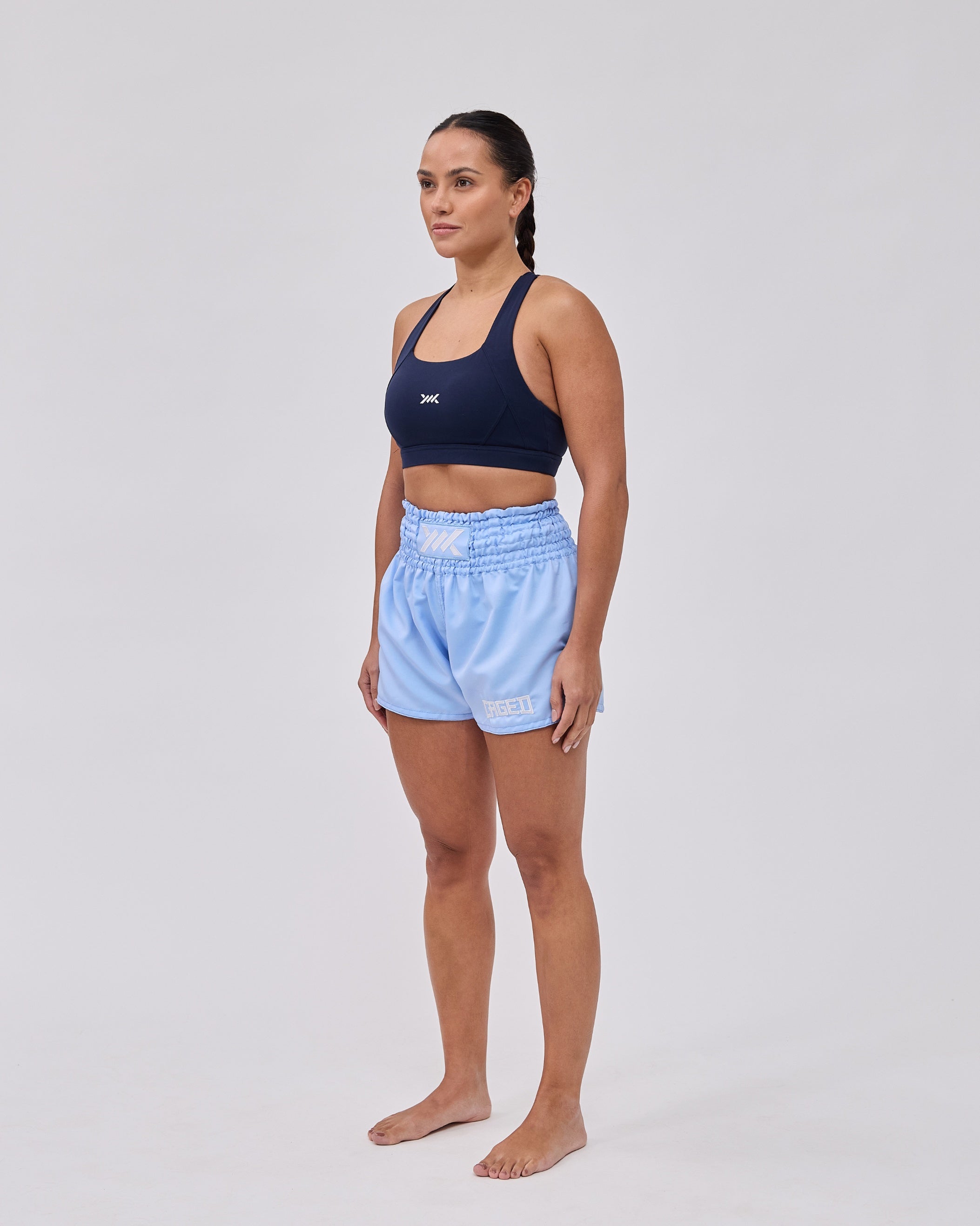 Caged Classic Muay Thai Shorts - Licht Blauw