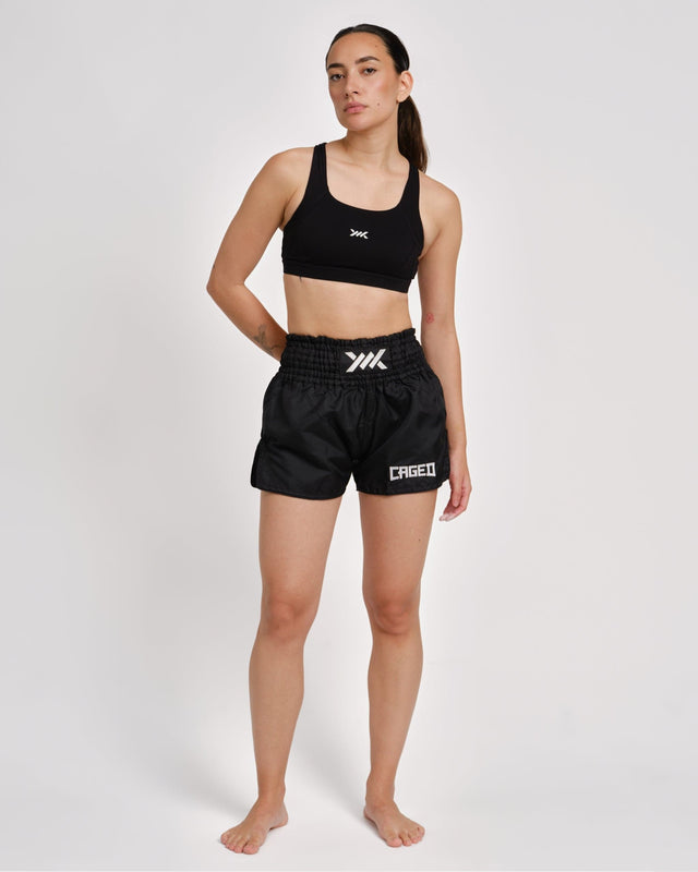 Shorts de Muay Thai Caged Classic – Noir