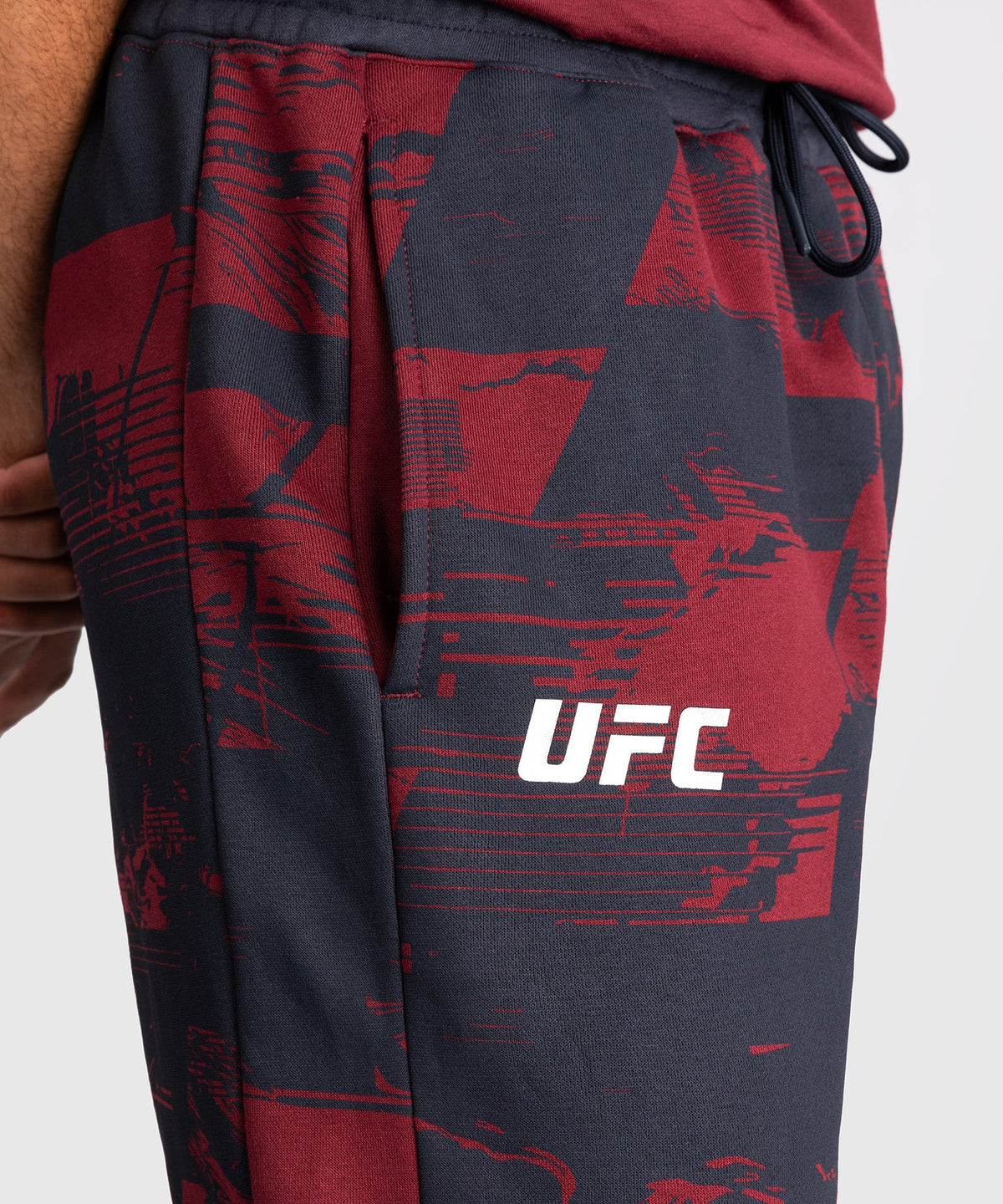 Venum UFC Trainingsbroek Zenith - Marineblauw/Bordeauxrood/Zilver