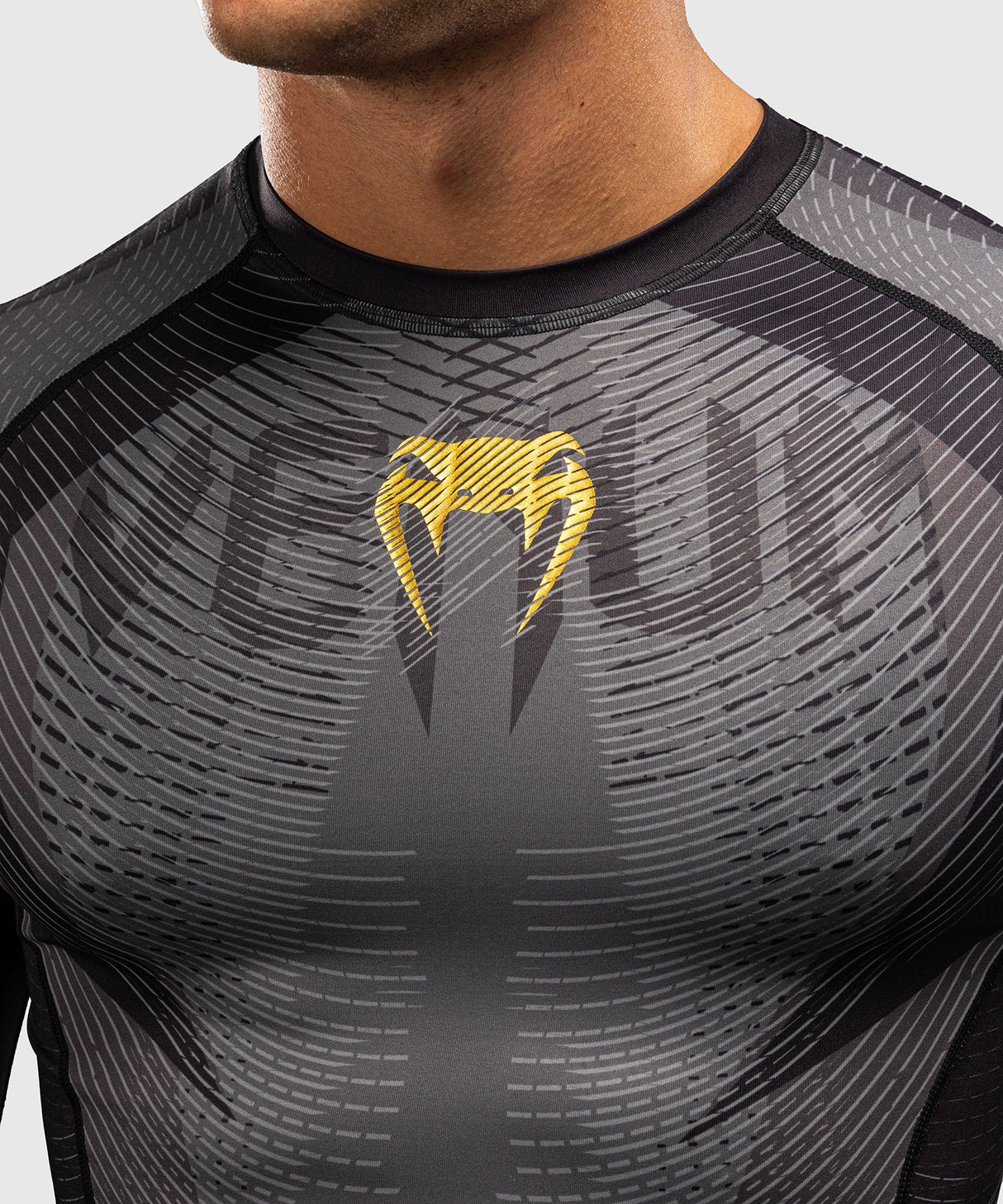 Venum Rashguard Galactic 3.0 - Zwart/Goud