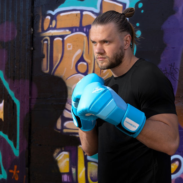 Hayabusa T3 Neon Boxing Gloves - Blue