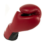 King Pro Boxing BG1 Boxhandschuhe mit Schnürsenkeln - Rot/Schwarz 