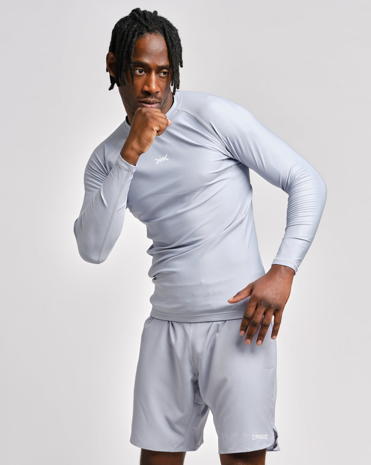 Caged Rashguard Tactical Lange Mouwen - Gunmetal Grey