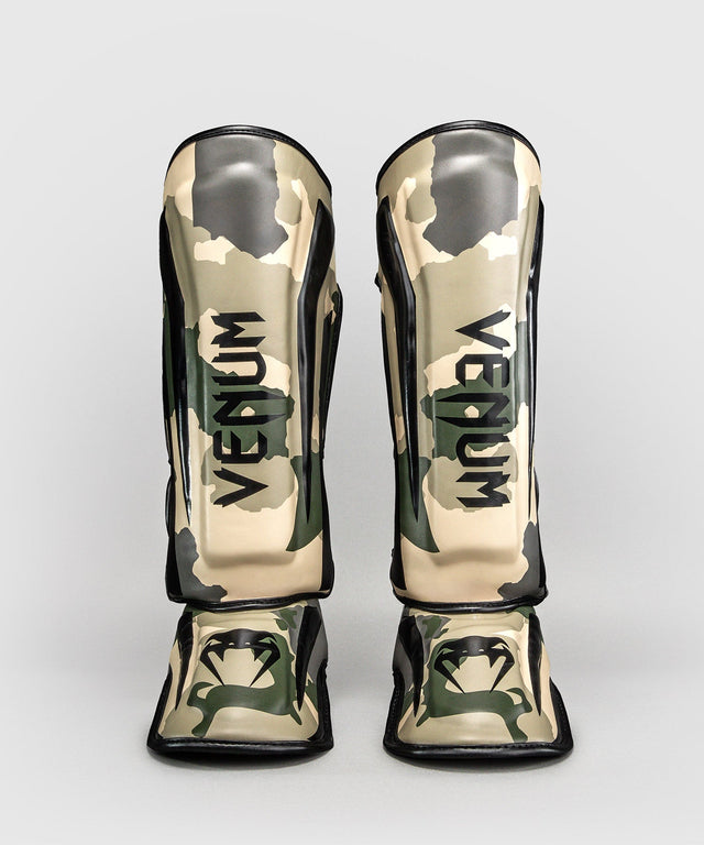 Venum Elite Shin Guards - Khaki/Off-white