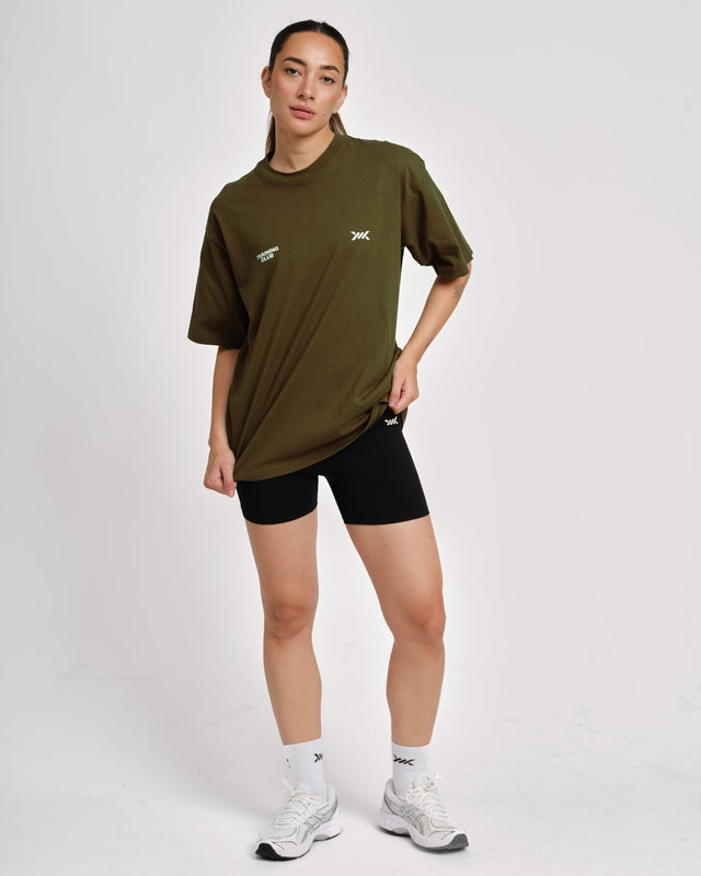 Caged T-Shirt Training Club - Kaki Groen vrouw