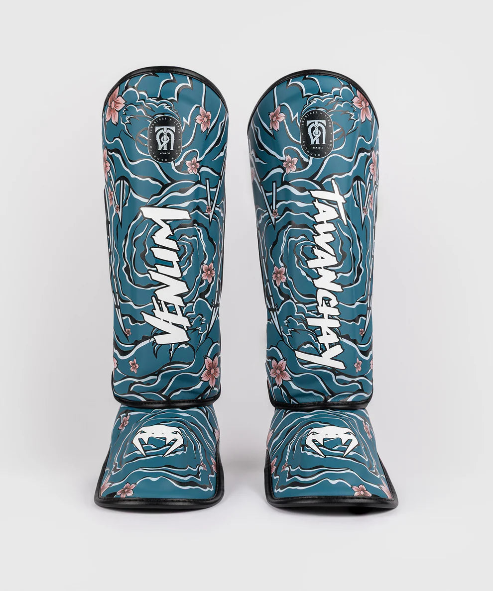 Venum x Tawanchay Kickboks Scheenbeschermers - Blauw