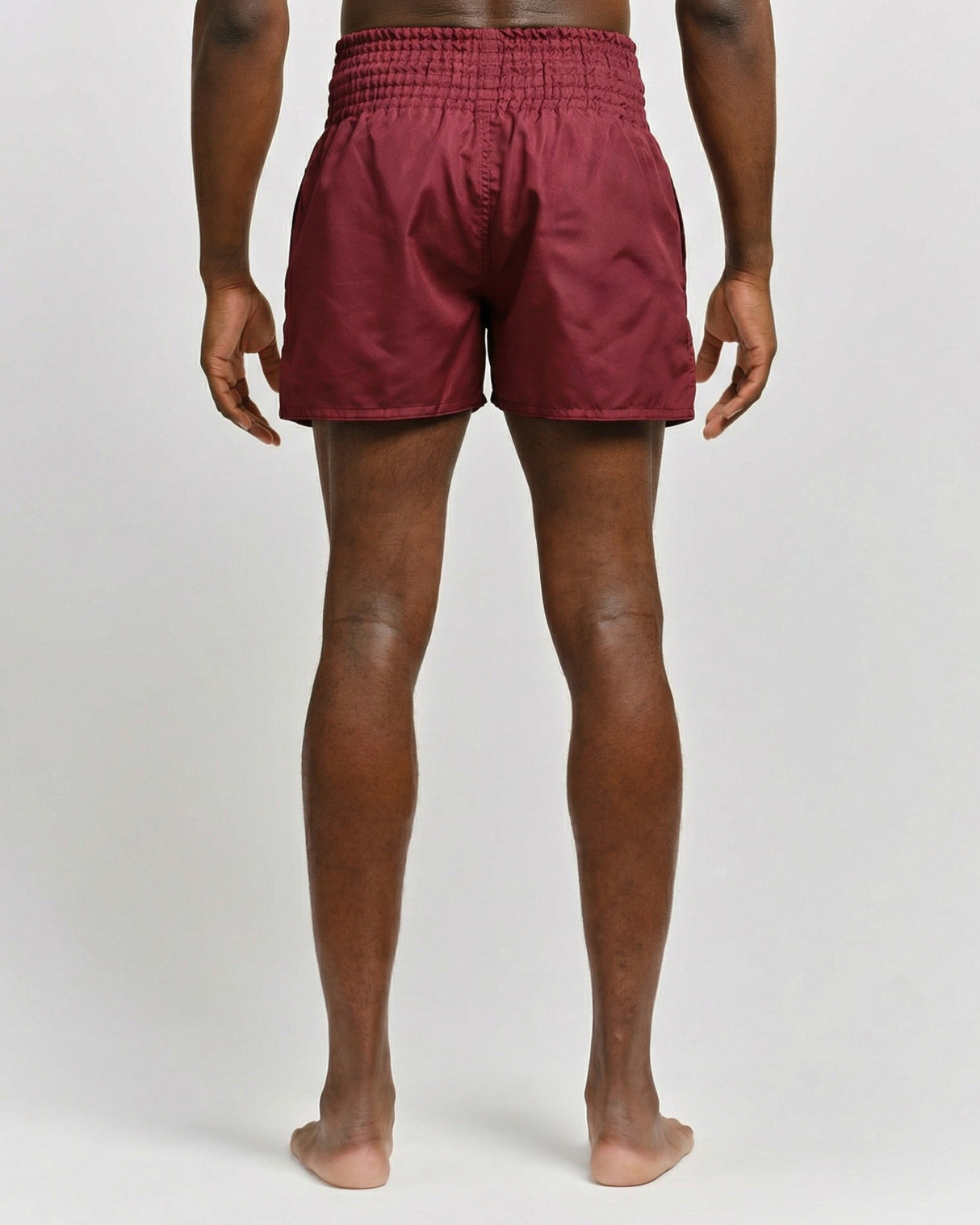 Caged Muay Thai Shorts Classic - Bordeaux Rood/Wit