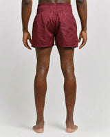 Caged Muay Thai Shorts Classic - Bordeaux Rood/Wit