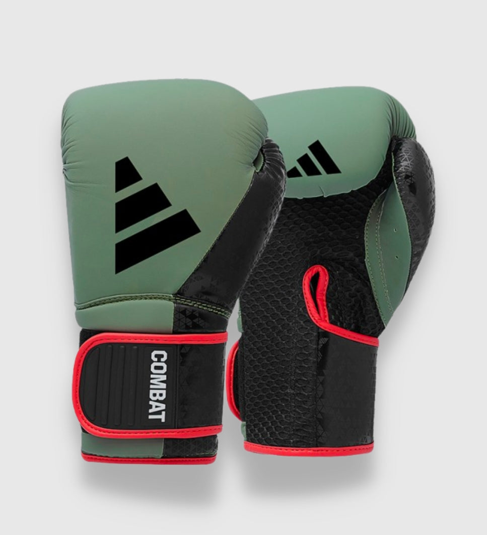 Adidas (Kick)Bokshandschoenen Combat 50 - Kaki Groen/Zwart