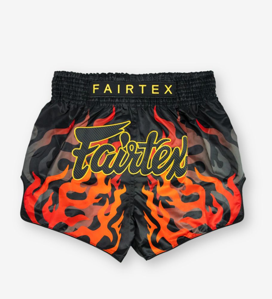 Fairtex Muay Thai Shorts Volcano - Zwart/Rood