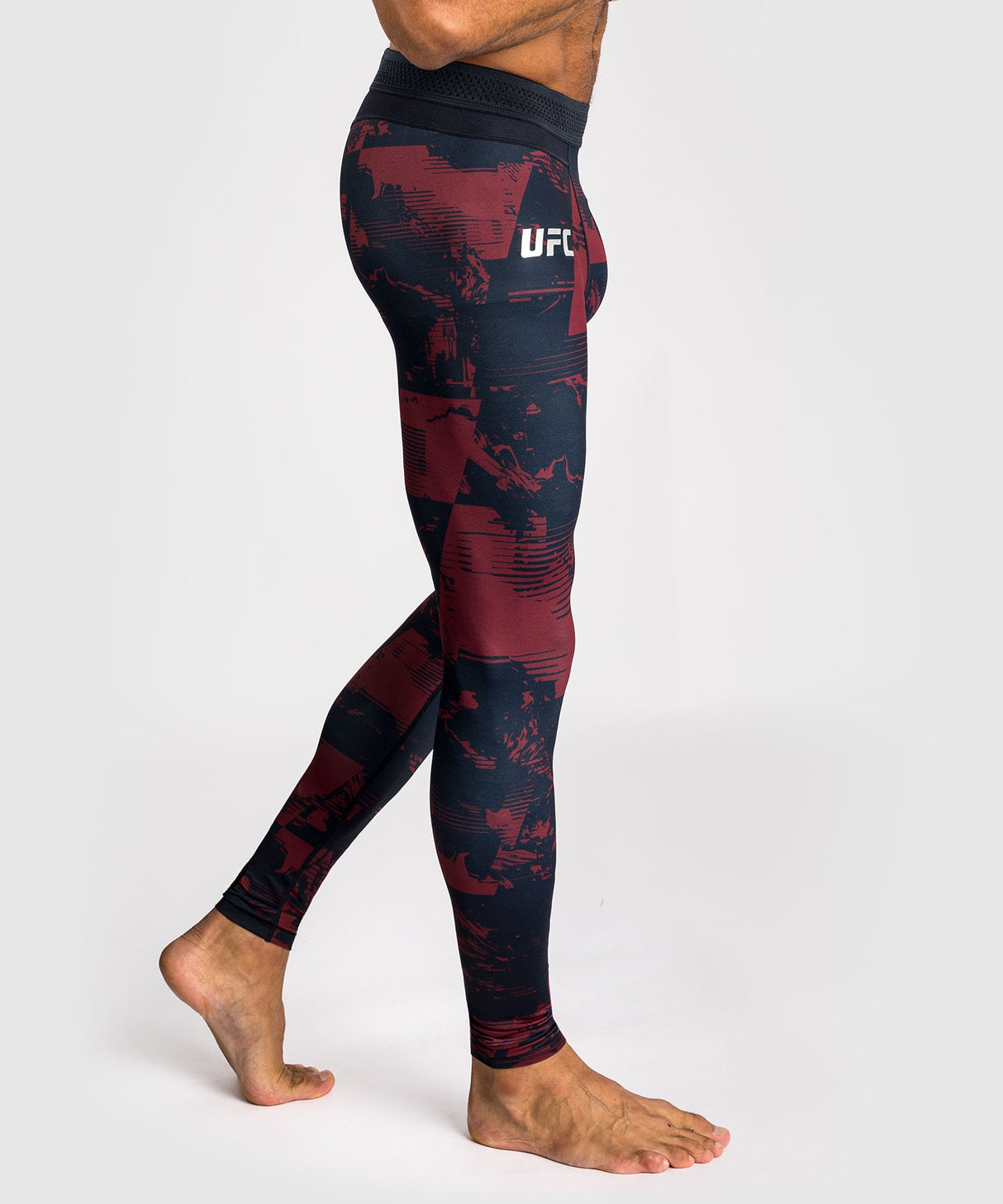 Venum UFC Compressiebroek Zenith - Marineblauw/Bordeauxrood/Zilver