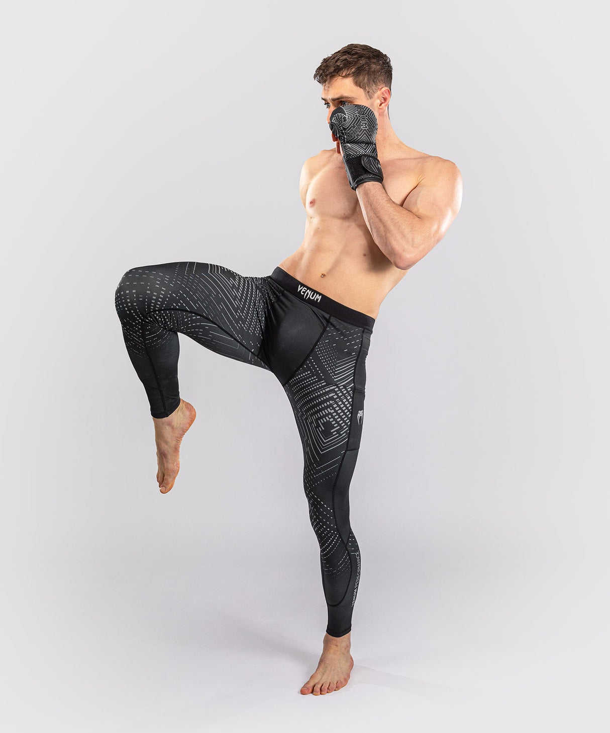 Venum Compressiebroek Midnight Fury - Zwart/Grijs/Zilver
