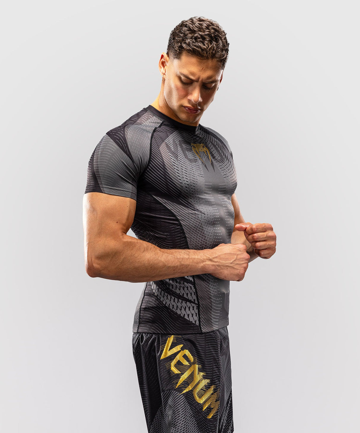 Venum Rashguard Galactic 3.0 - Zwart/Goud