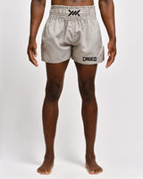 Caged Muay Thai Shorts Classic - Licht Grijs/Zwart