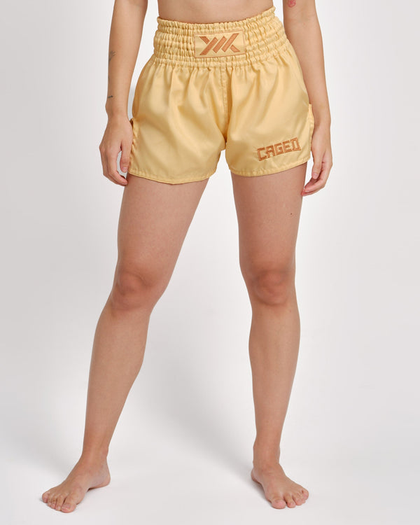 Caged Classic Muay Thai Shorts - Peach
