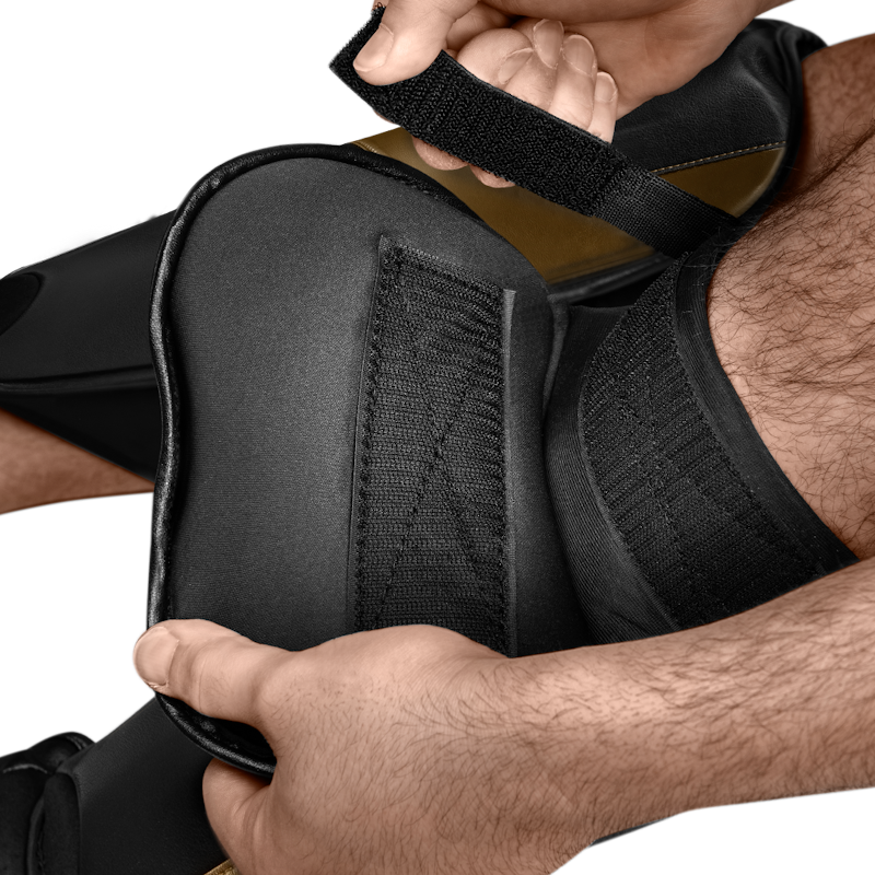 Hayabusa Scheenbeschermers T3 Full - Zwart/Goud