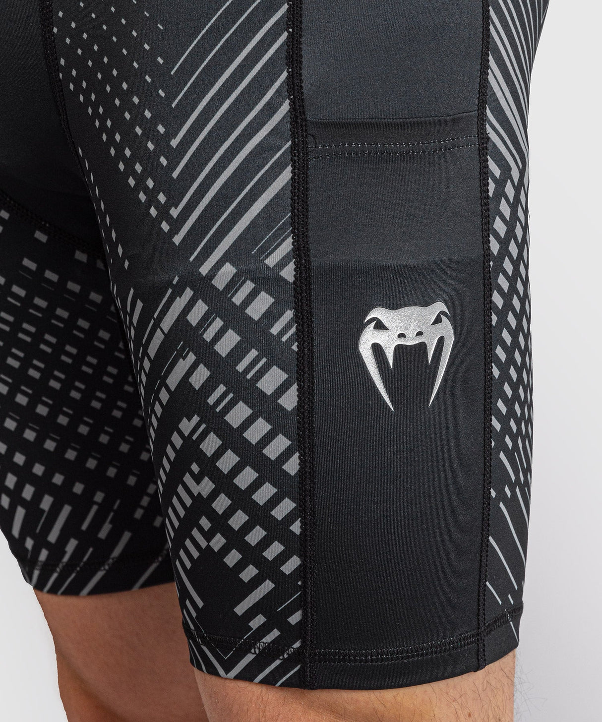 Venum Compressiebroek Midnight Fury - Zwart/Grijs/Zilver