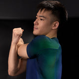 Hayabusa Rashguard Fusion Korte Mouwen - Blauw/Groen
