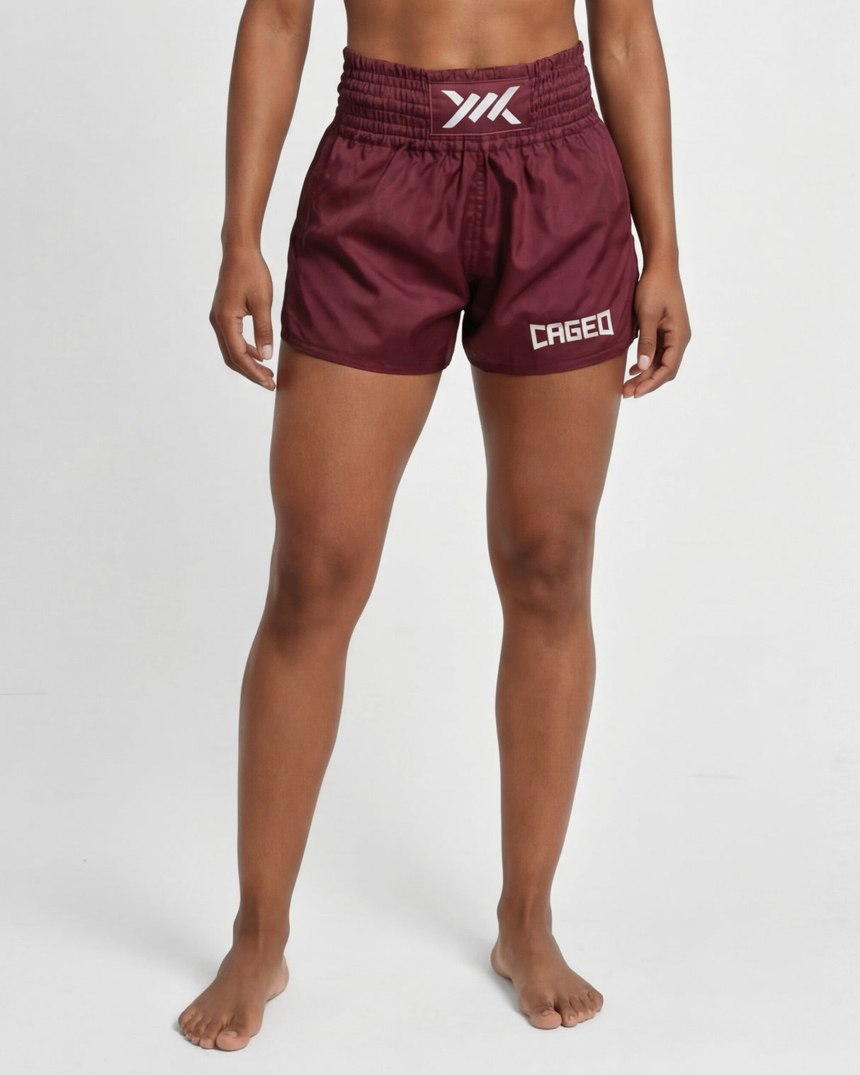 Caged Classic Muay Thai Shorts - Bordeaux Rood
