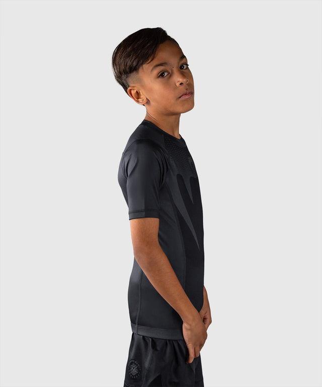 Venum Rashguard Attack Korte Mouwen Kinderen - Zwart/Goud