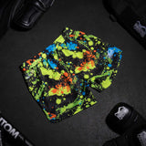 Phantom Athletics MMA-Shorts Fusion Splatter – Schwarz/Neon