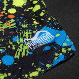Phantom Athletics MMA-Shorts Fusion Splatter – Schwarz/Neon