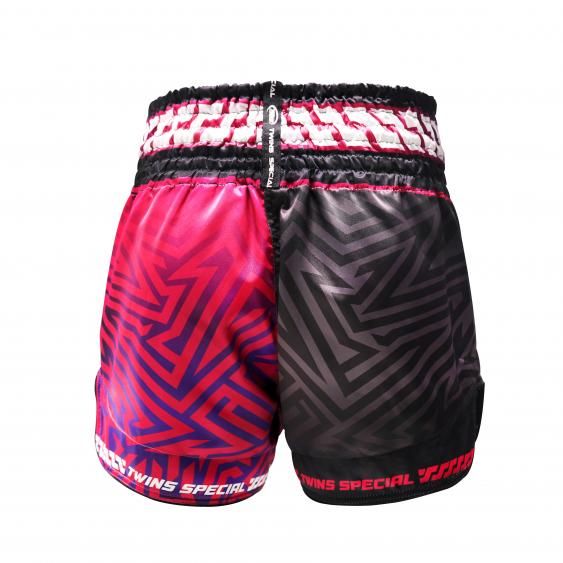 Twins Muay Thai Shorts TTBL Maze - Zwart/Roze