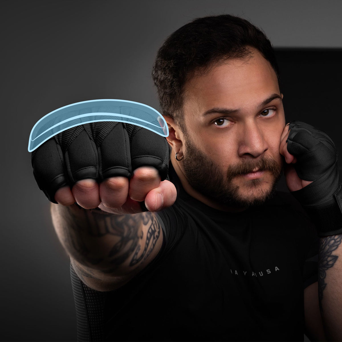 Hayabusa Handwraps Knuckle Guard - Zwart