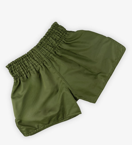 Caged Muay Thai Shorts Classic - Kaki Groen/Zwart vrouw