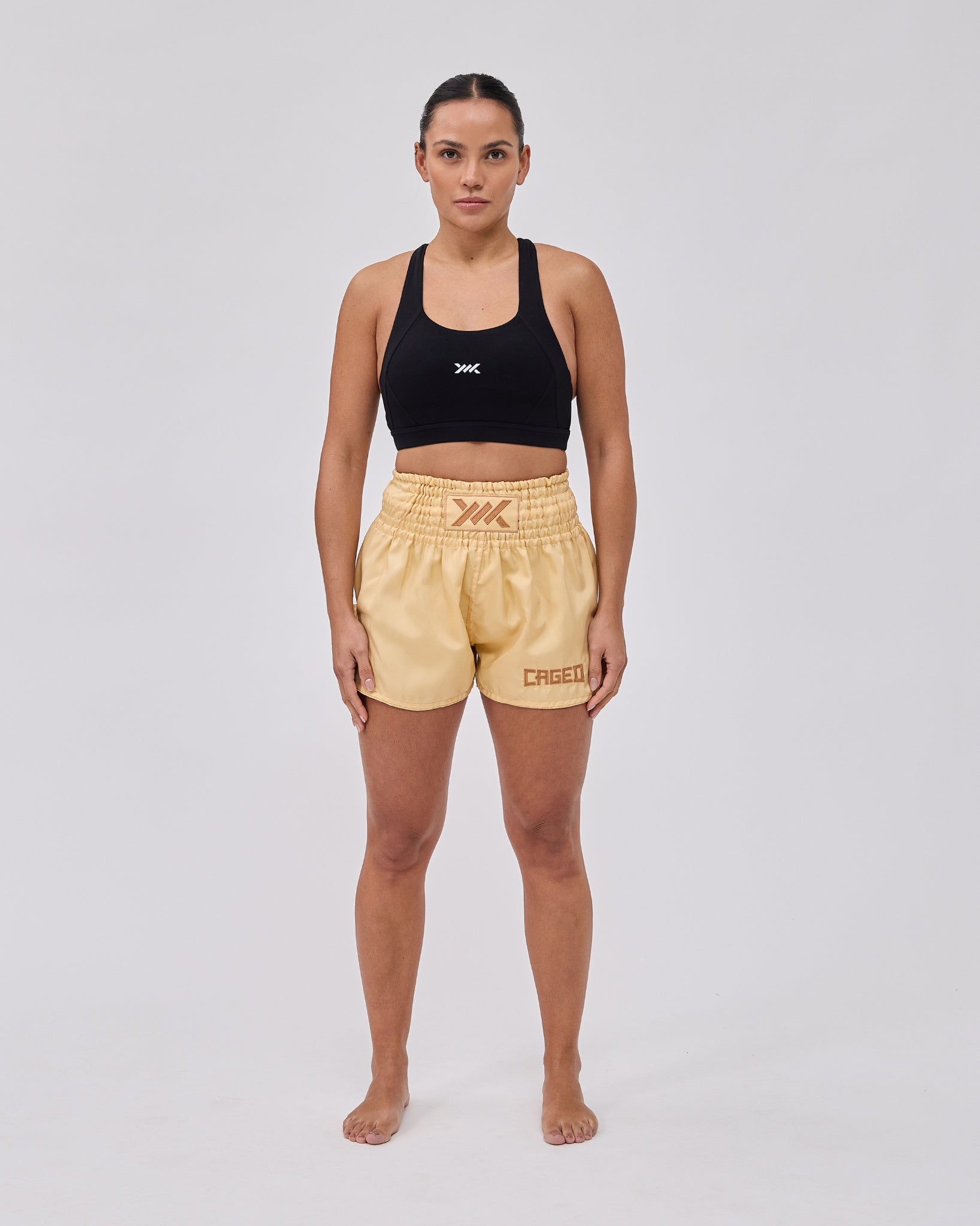 Caged Classic Muay Thai Shorts - Peach