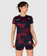 Venum UFC T-Shirt Zenith Short Sleeves Women's – Navy/Burgundy/Silver