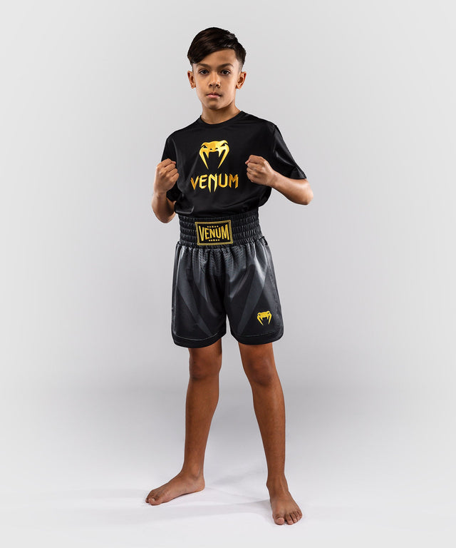 Venum Attack Boksshort Kinderen - Zwart/Goud