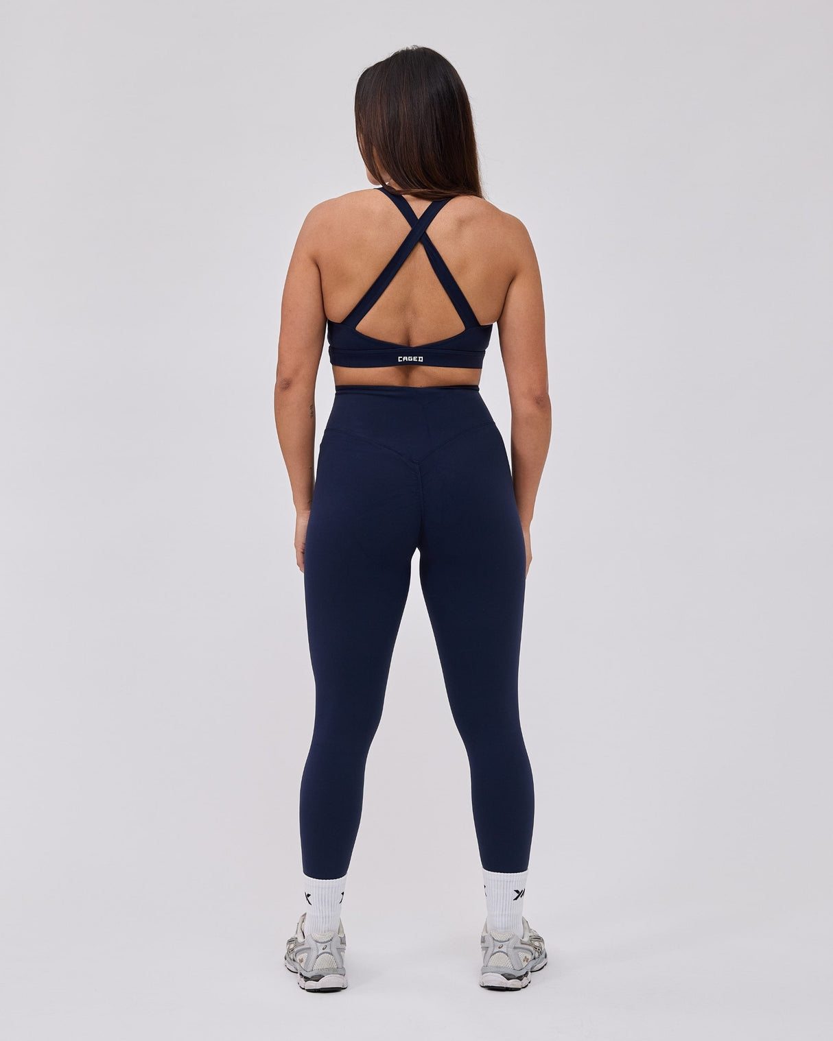 Caged Essential leggings - Navy Blauw
