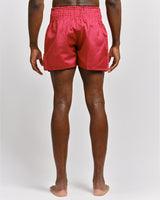 Caged Muay Thai Shorts Classic - Bordeaux Rood/Wit