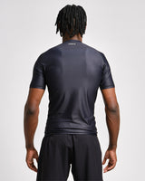 Caged Rashguard Tactical Korte Mouwen - Zwart